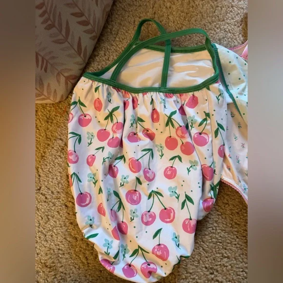 Cherry and Floral Baby Swimsuits - Picture 3 of 3